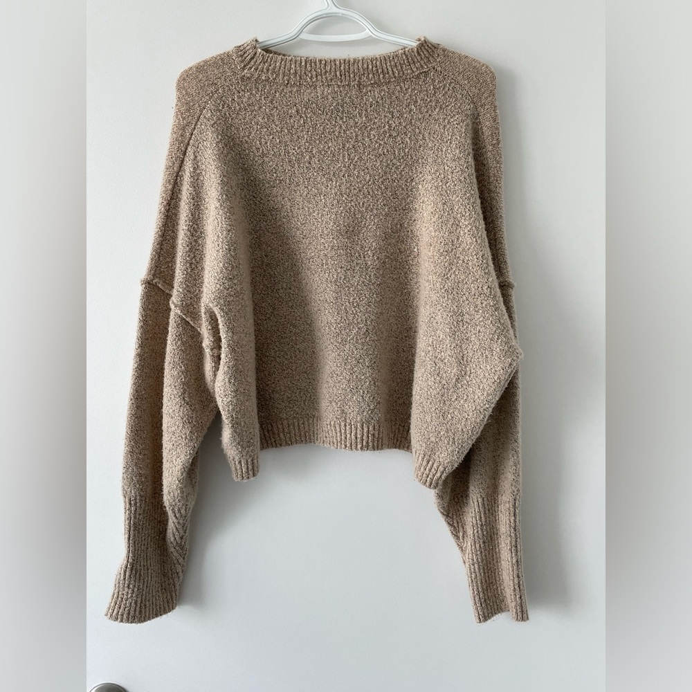 Missguided Beige Crew Neck Sweater - size US 6